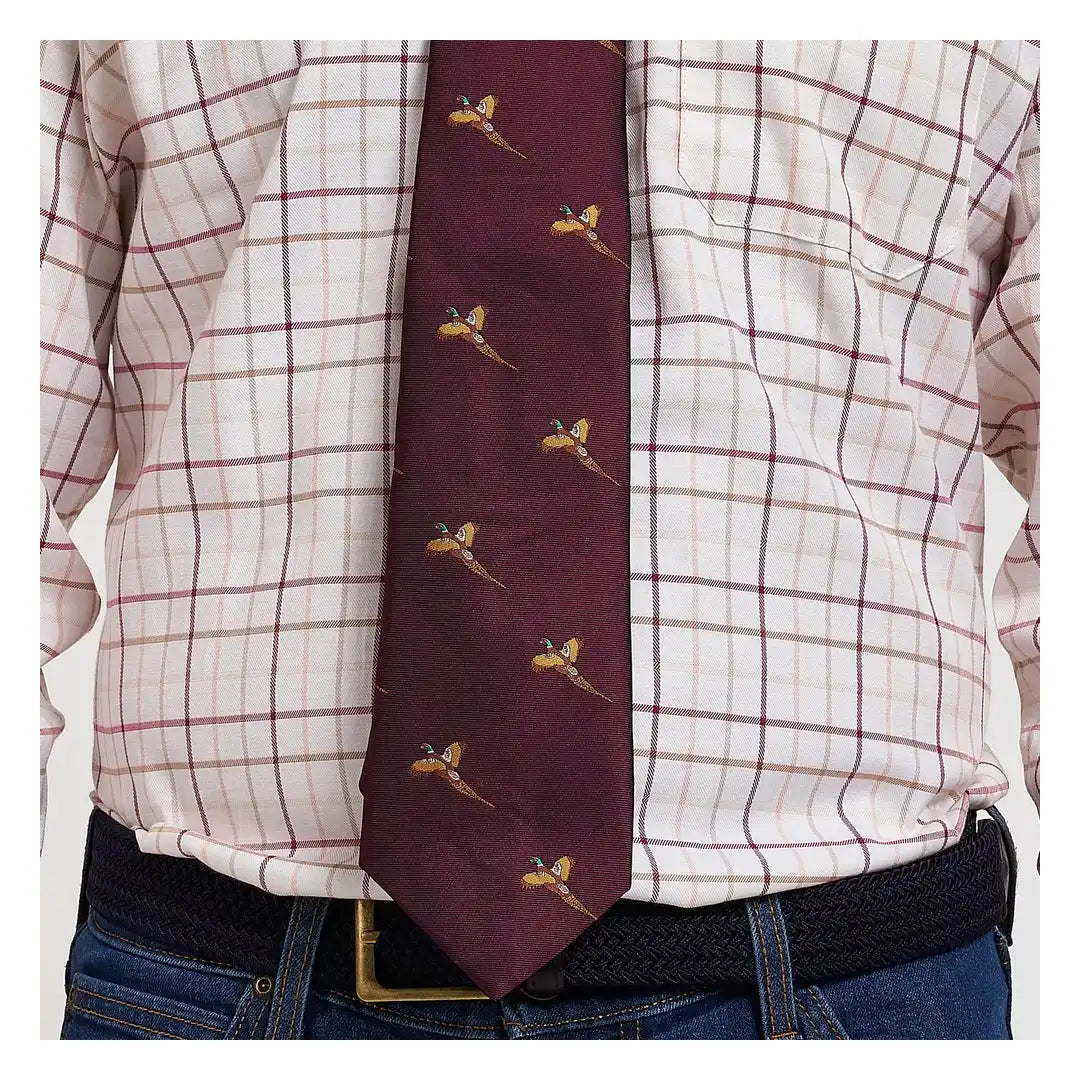 Jack Pyke Pheasant Tie - Wine colourway front