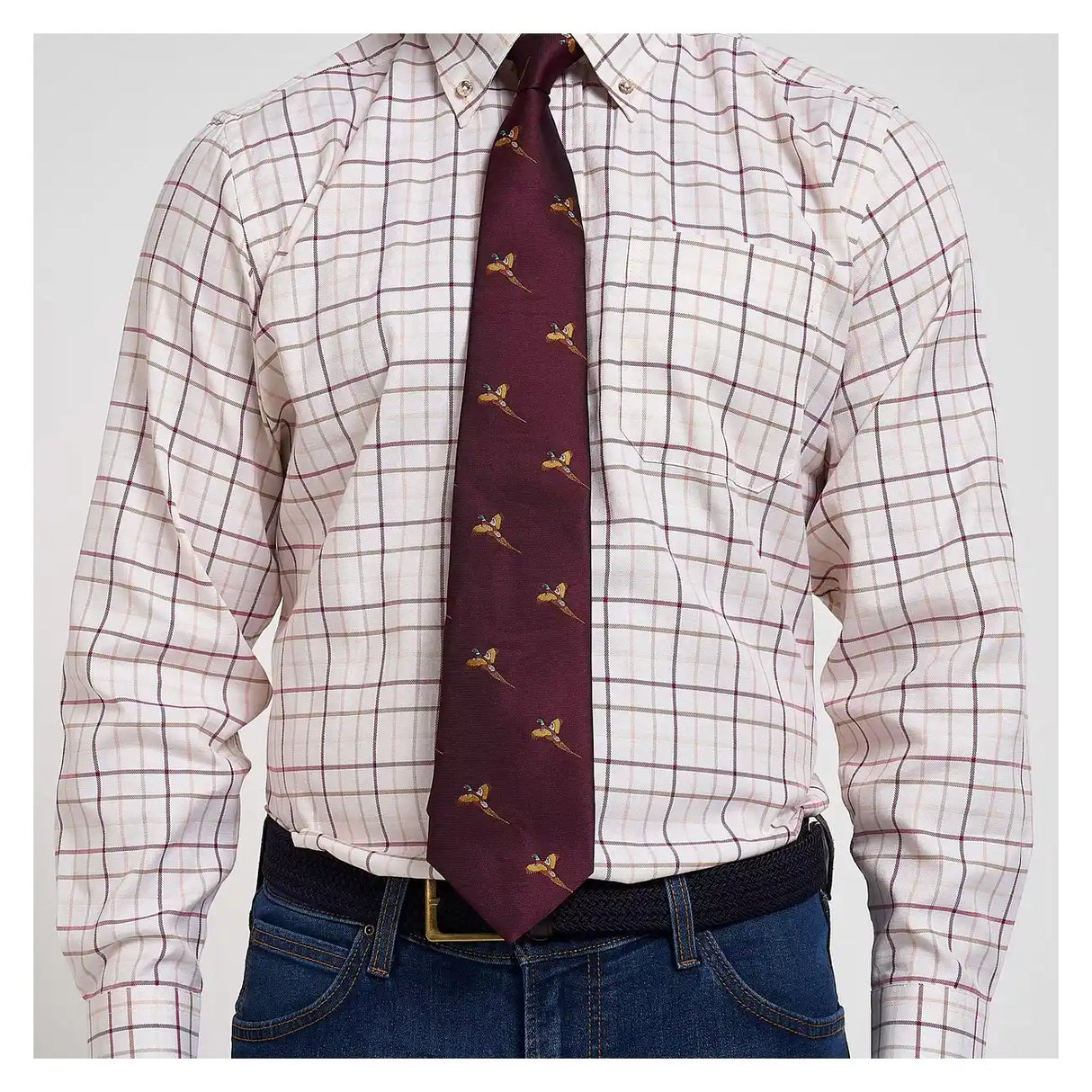 Jack Pyke Pheasant Tie - Wine knot detail