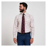 Jack Pyke Pheasant Tie - Wine worn with a country shirt