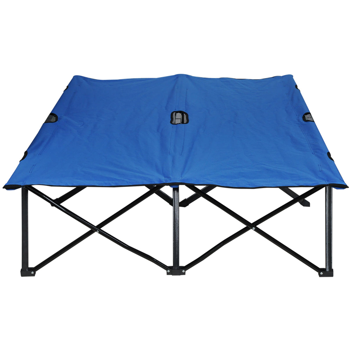 Outsunny Double Camping Cot Bed - Blue underside frame detail