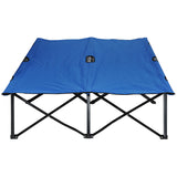 Outsunny Double Camping Cot Bed - Blue underside frame detail