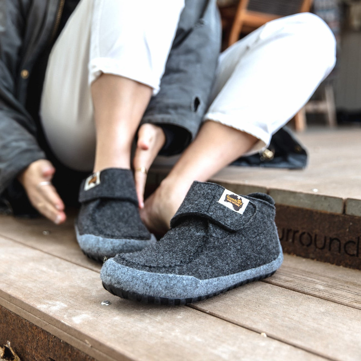 Gumbies Quokka Slipper Boots - Women's Charcoal & Grey alternate view 2
