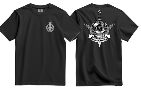 Royal Green Jackets Black Mafia Double Print T-Shirt - Black (alternate view)