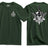 Royal Green Jackets Black Mafia Double Print T-Shirt - Forest Green