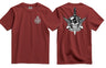 Royal Green Jackets Black Mafia Double Print T-Shirt - Maroon