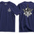 Royal Green Jackets Black Mafia Double Print T-Shirt - Navy Blue