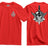 Royal Green Jackets Black Mafia Double Print T-Shirt - Red