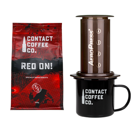 Coffee Care Package - Aeropress Coffee Maker, Mug & Coffee