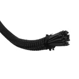 Cut end of the black braided bungee rope from the Green S-Grade Tarpaulin with 10m of 6mm Bungee Rope and 10 x Slide Type Tarp Clips