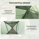 Outsunny 3-4 Person Camping Tent - Olive Green & Grey ceiling hook detail