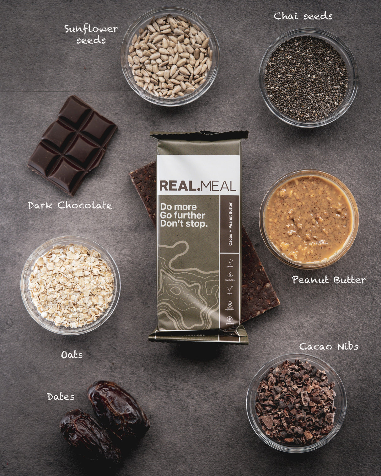 Real Meal Adventure Pack - Cacao & Peanut Butter bar box