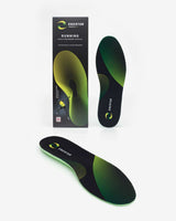 Enertor PX1 Running Insoles beside their black retail box