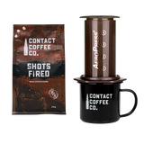 Coffee Care Package - Aeropress Coffee Maker, Mug & Coffee