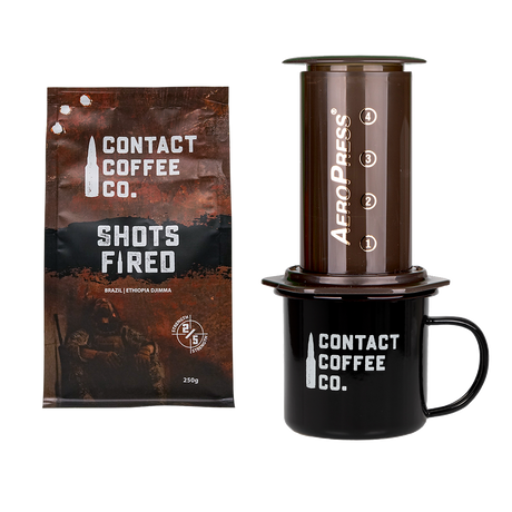 Coffee Care Package - Aeropress Coffee Maker, Mug & Coffee
