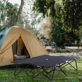 Outsunny Double Camping Cot Bed - Black alternate angle