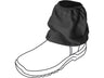 Black Oz OverBoots standard cotton sox saver over a work boot