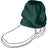 Dark green Oz OverBoots standard cotton sox saver over a work boot