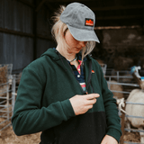 Sugar Loaf Dawnbreaker Polar Fleece Hoodie in Green on a lady