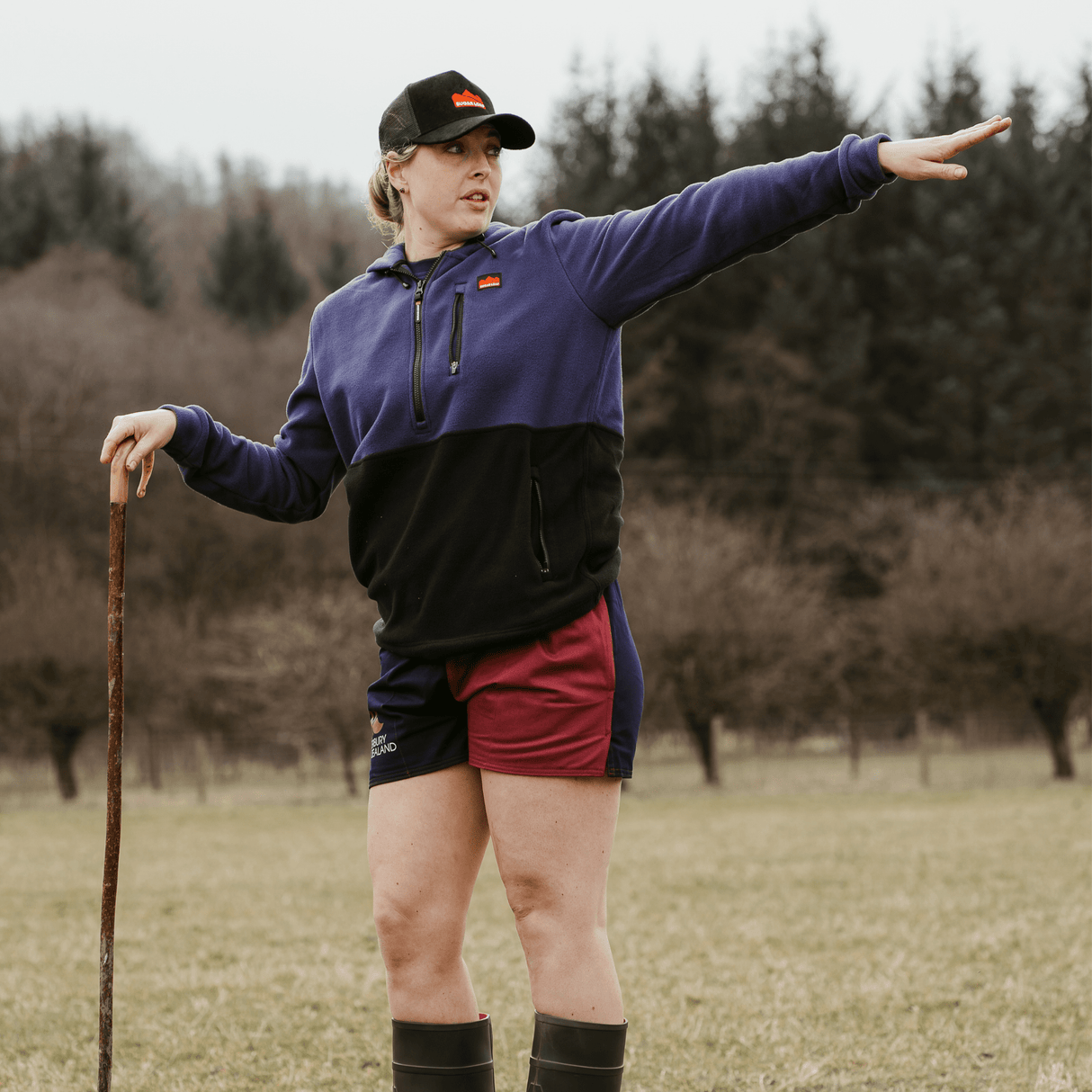 Sugar Loaf Dawnbreaker Polar Fleece Hoodie Indigo Blue - 300 GSM Top