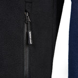 Sugar Loaf Dawnbreaker Polar Fleece Hoodie in Navy Blue close up of zip pocket