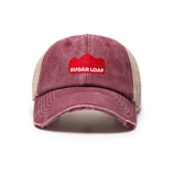 Sugar Loaf Station Cap Washed Red - Trucker Hat with Mesh Rear