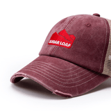 Sugar Loaf Station Cap Washed Red - Trucker Hat with Mesh Rear