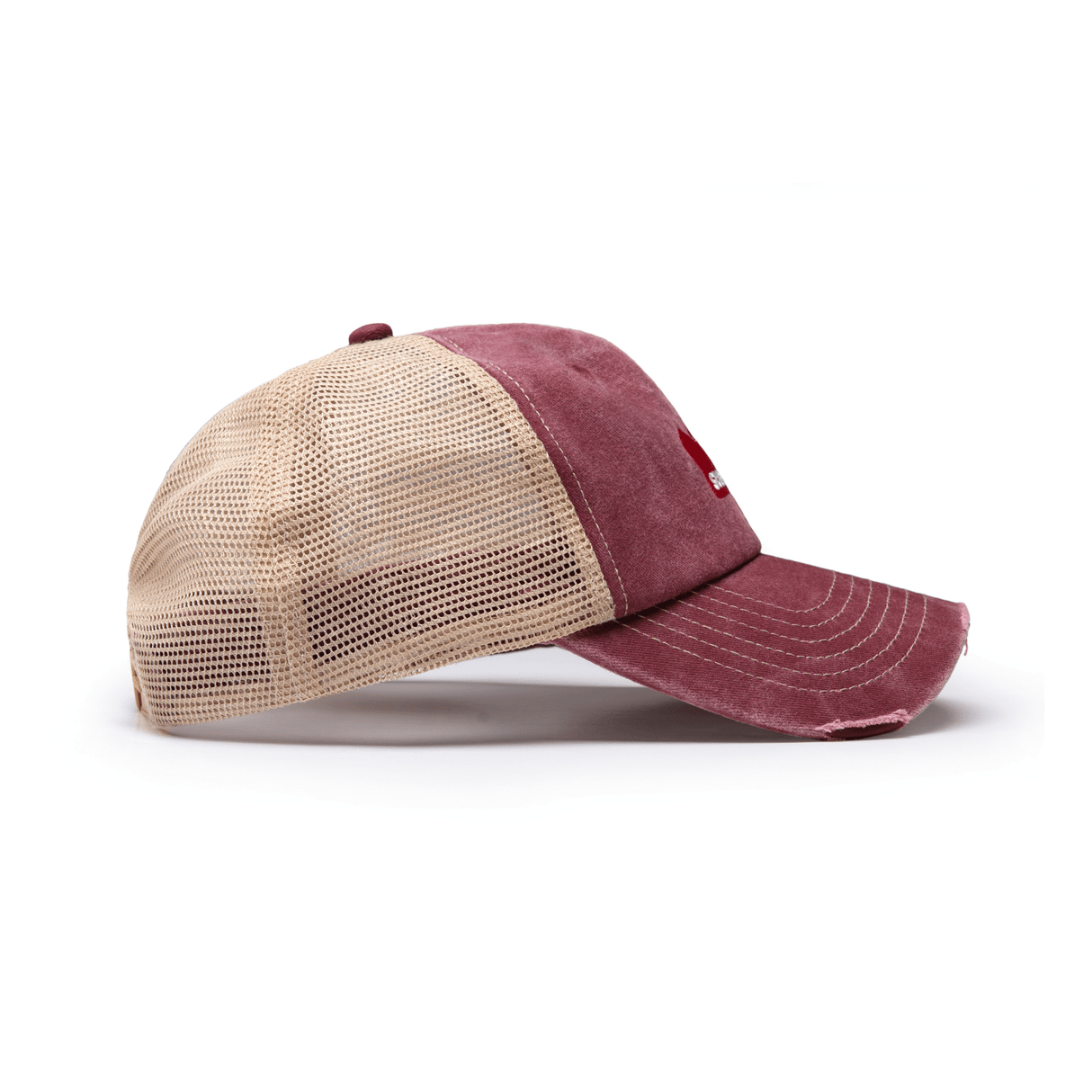Sugar Loaf Station Cap Washed Red - Trucker Hat with Mesh Rear