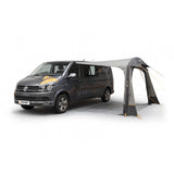 Vango Sunlight Air used as an open sun canopy beside a campervan