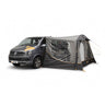Vango Sunlight Air awning with doors fitted, attached to the side of a campervan