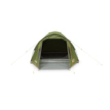 Vango Tay 300 tent in peridot green with the porch and doors open