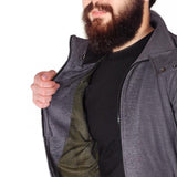 Titan Depot Knife Resistant Anti Slash Hooded Top in Grey internal Kelar lining