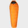 Snugpak Travelpak 4 WGTE Sleeping Bag in Orange - front view with hood up