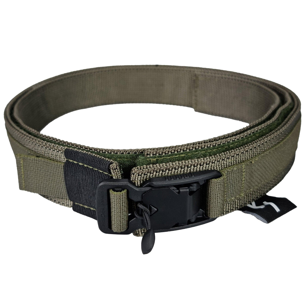 Bare Bones 1.75" Shooter Belt in Ranger Green from the front on white background