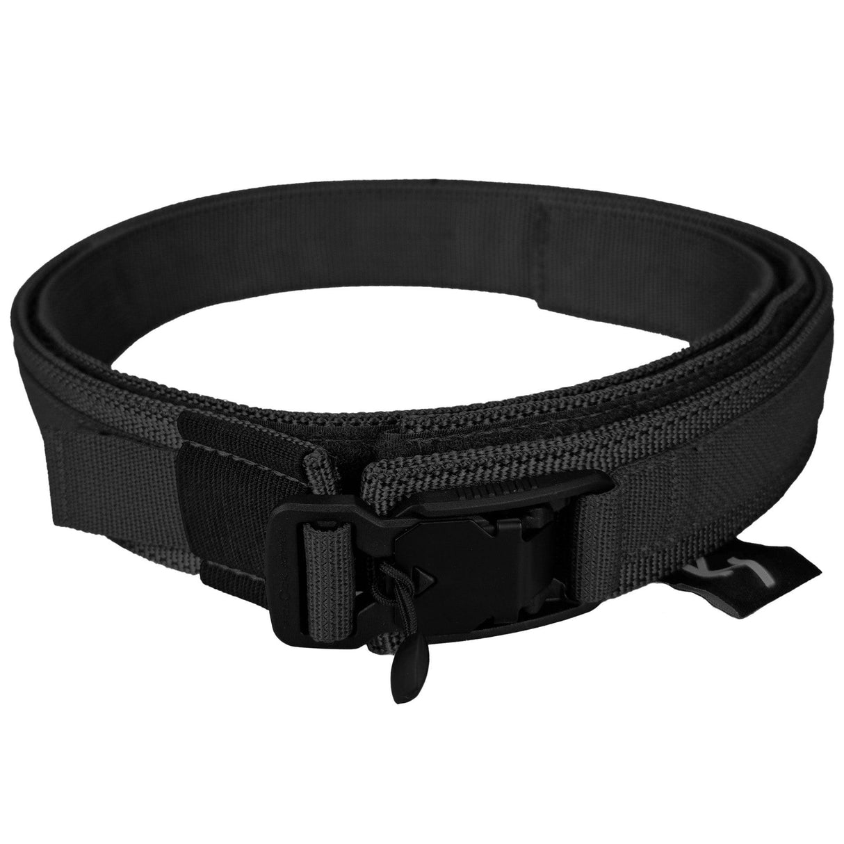 Bare Bones 1.75" Shooter Belt in Black from the front on white background