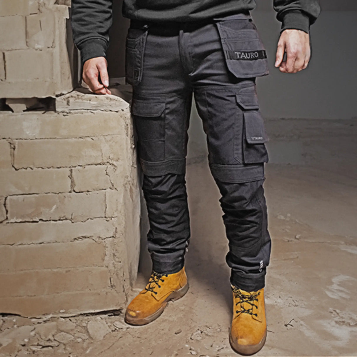 Tauro Workwear Rampage Trousers - Black colourway front