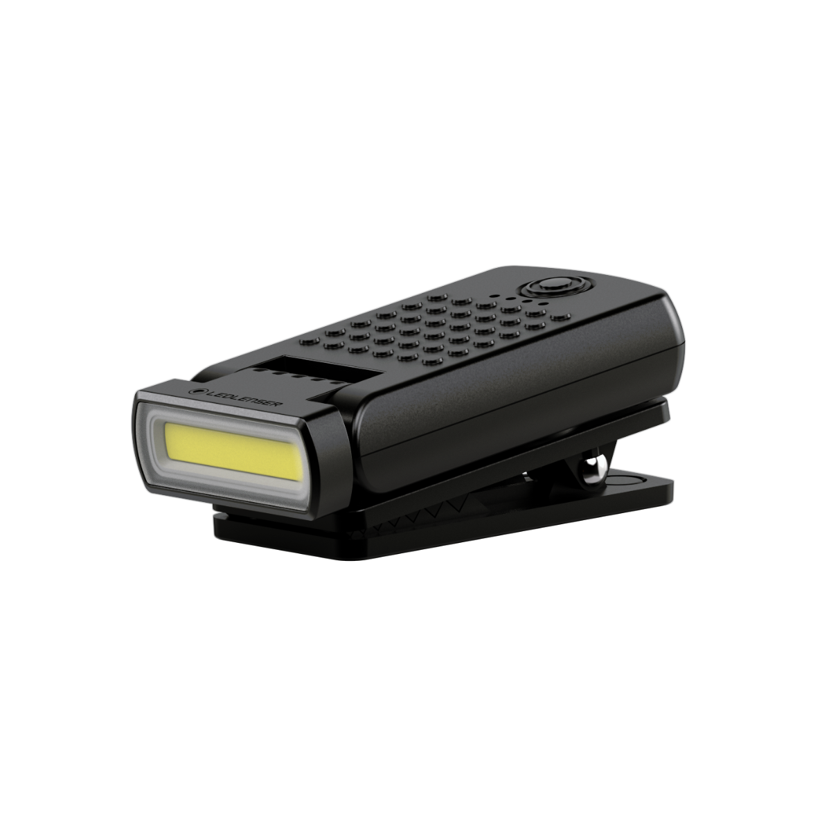 Ledlenser W1R Work clip light with COB light panel, angled view