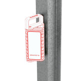 Illustration of the Ledlenser AF4R Work held magnetically to a galvanised steel post