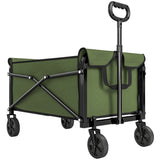 Outsunny 81L Festival Trolley on Wheels - Green unfolded front view