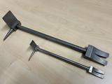 12 in and 8 in Titanium Hooligan Bars side by side on a wooden table