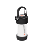 Ledlenser ML4 mini lantern with carabiner snap hook, angled view