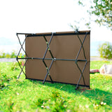 Outsunny Double Camping Cot Bed - Khaki underside frame detail