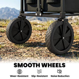 Outsunny 95L Festival Trolley on Wheels - Black compact folded size