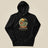 Adventure Before Dementia Camping Hoodie in Black, laid flat, front view