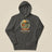 Adventure Before Dementia Camping Hoodie in Vintage Black, laid flat, front view