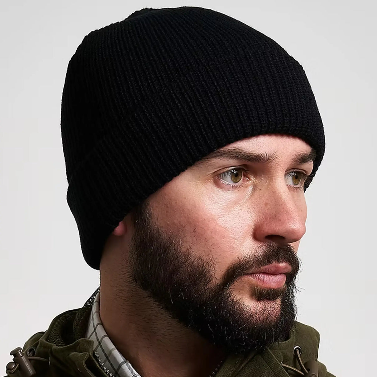 Jack Pyke Acrylic Bob Hat in black from the front left on white background