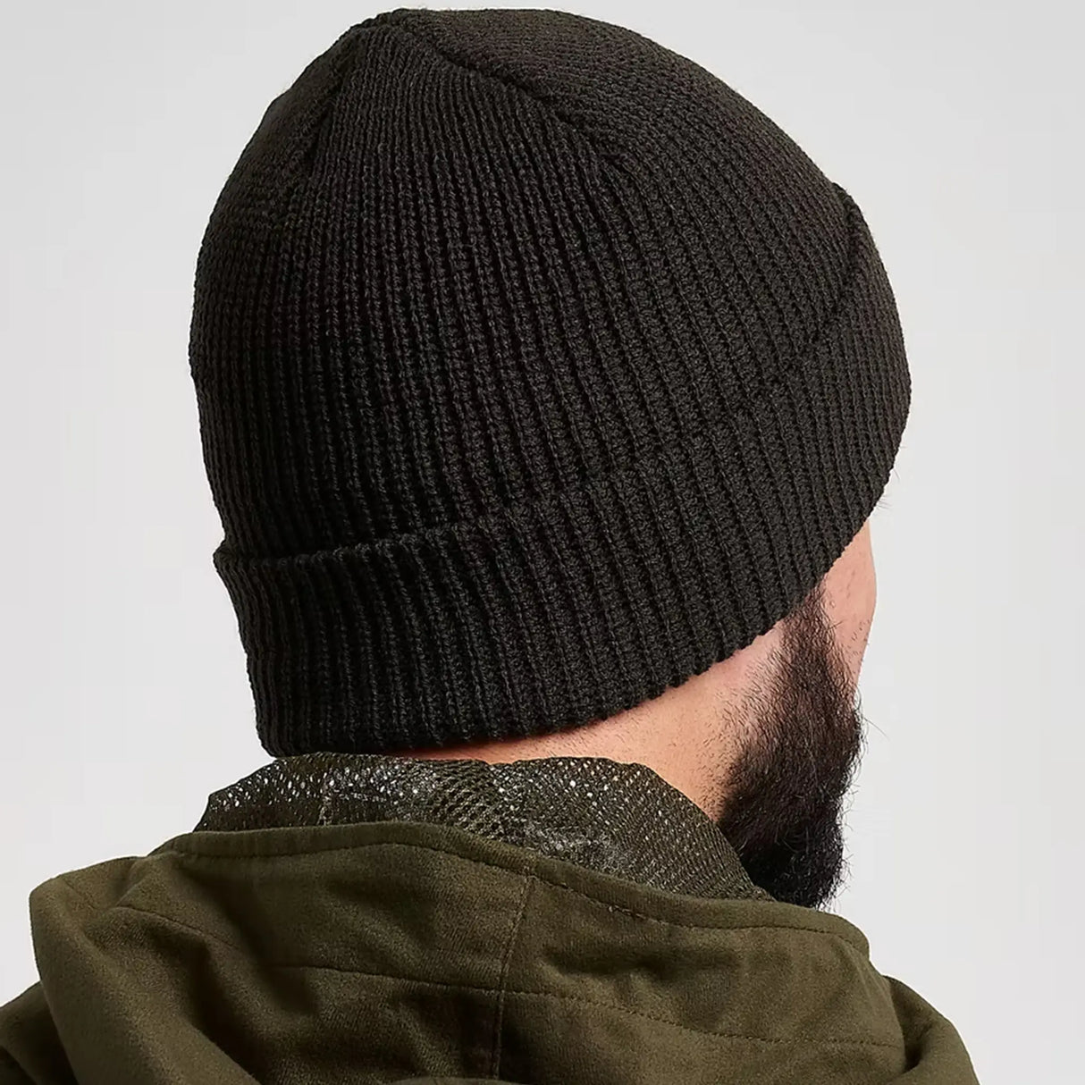 Jack Pyke Acrylic Bob Hat in olive green from the back on white background