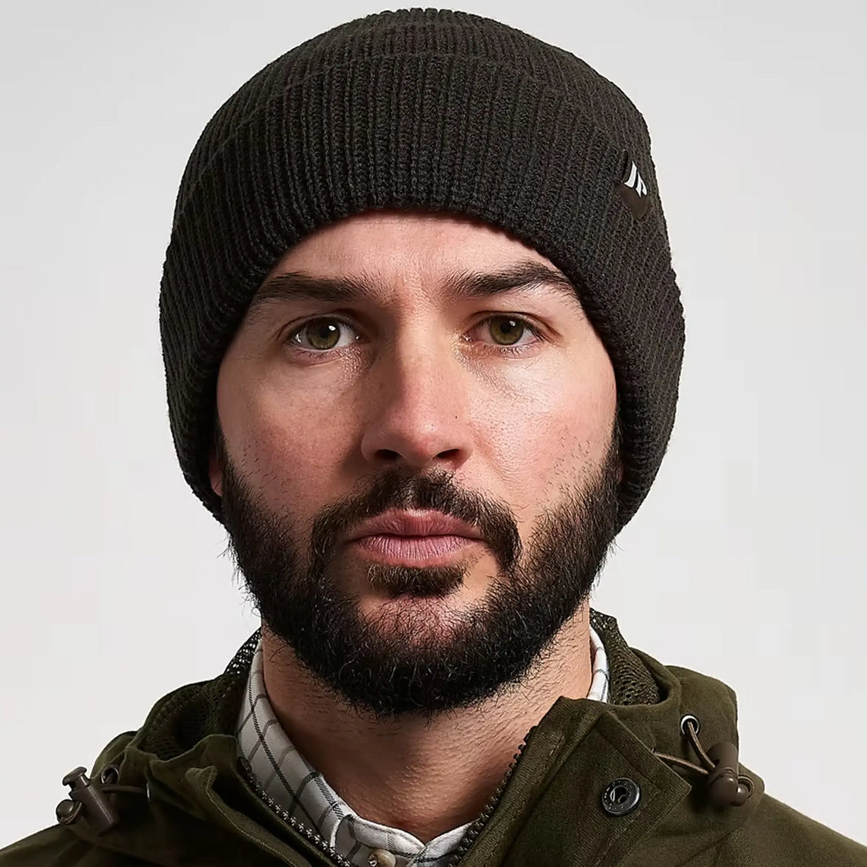 Jack Pyke Acrylic Bob Hat in olive green from the front on white background