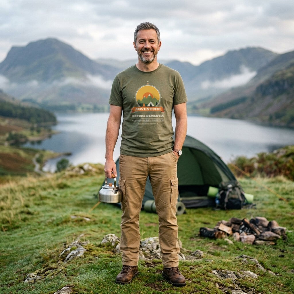 Task "Adventure Before Dementia" Camping T-Shirt
