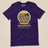 Adventure Before Dementia Camping T-Shirt in Team Purple, laid flat, front view