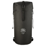 Highlander Affric Waterproof backpack35L in black from the front